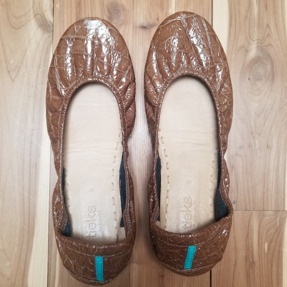 Tieks Shoes - Sienna brown croc Tieks EUC